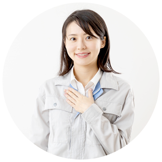 当社では女性スタッフが施工を行う